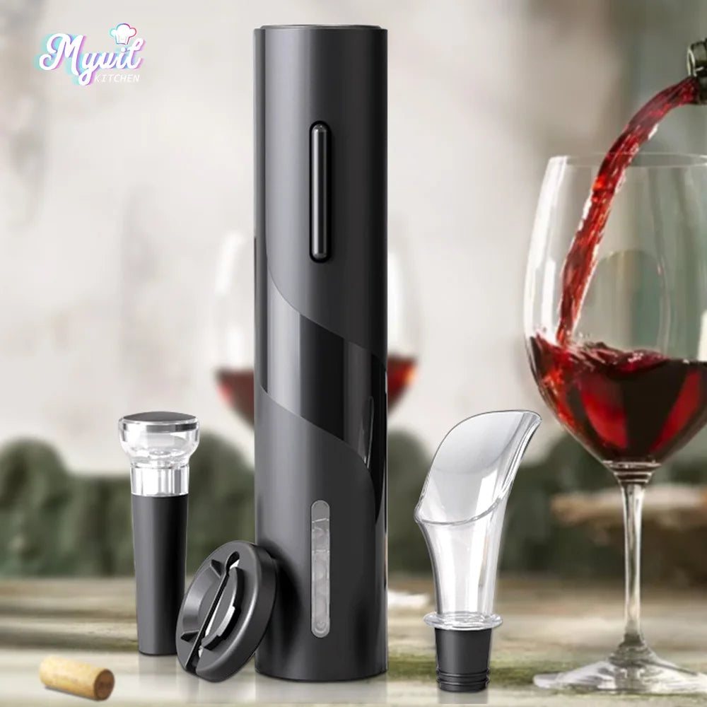 Cork & Cheers Deluxe: The 4-in-1 Electric Wine & Beer Opener Set for Effortless Entertaining