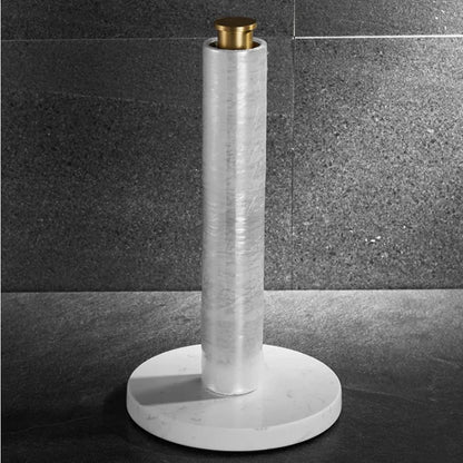 Marble Luxe: The No-Drill Paper Towel Holder & Cling Film Storage