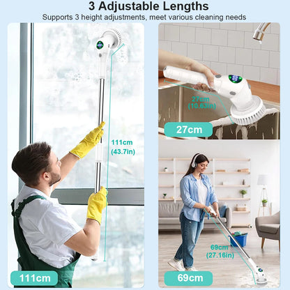 WhizzClean 8-in-1: The Cordless Power Scrubber for a Sparkling Home