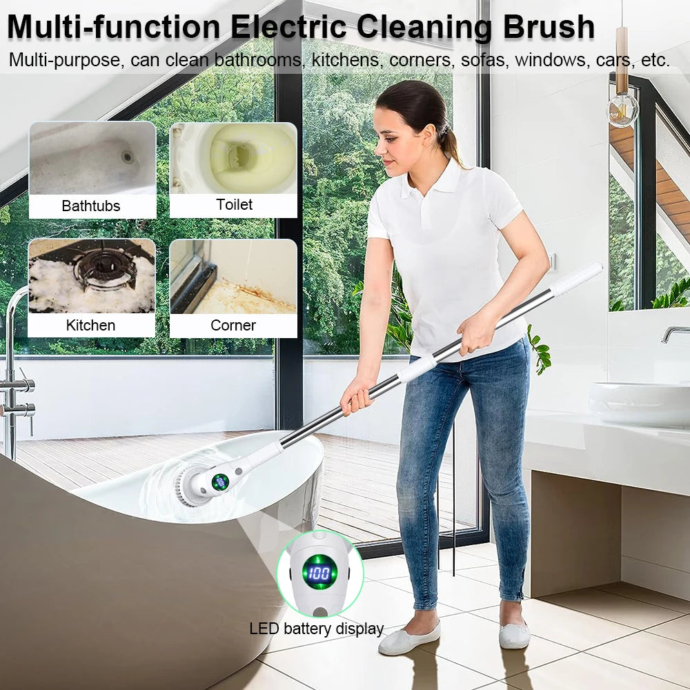 WhizzClean 8-in-1: The Cordless Power Scrubber for a Sparkling Home